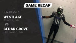 Recap: Westlake  vs. Cedar Grove  2017