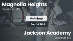 Matchup: Magnolia Heights vs. Jackson Academy  2016