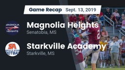 Recap: Magnolia Heights  vs. Starkville Academy  2019
