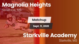 Matchup: Magnolia Heights vs. Starkville Academy  2020