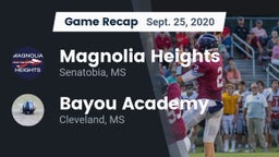 Recap: Magnolia Heights  vs. Bayou Academy  2020