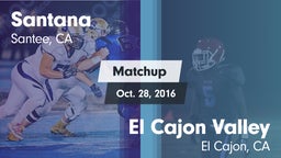 Matchup: Santana vs. El Cajon Valley  2016