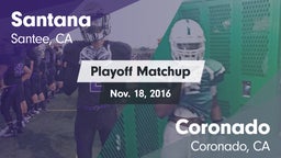 Matchup: Santana vs. Coronado  2016
