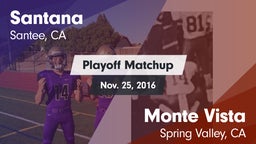 Matchup: Santana vs. Monte Vista  2016