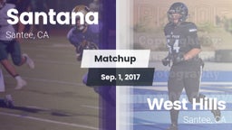 Matchup: Santana vs. West Hills  2017