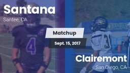 Matchup: Santana vs. Clairemont  2017