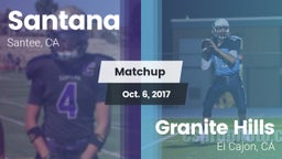 Matchup: Santana vs. Granite Hills  2017