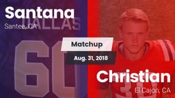 Matchup: Santana vs. Christian  2018