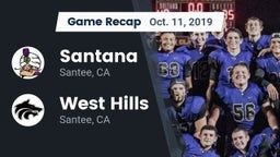 Recap: Santana  vs. West Hills  2019