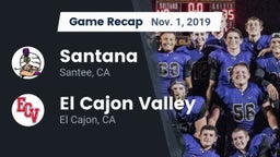 Recap: Santana  vs. El Cajon Valley  2019