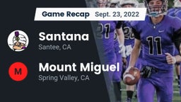 Recap: Santana  vs. Mount Miguel  2022