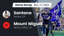 Recap: Santana  vs. Mount Miguel  2023