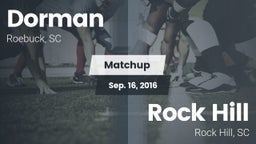 Matchup: Dorman vs. Rock Hill  2016