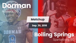 Matchup: Dorman vs. Boiling Springs  2016