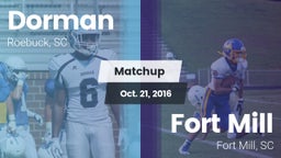 Matchup: Dorman vs. Fort Mill  2016