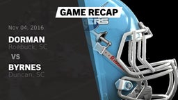 Recap: Dorman  vs. Byrnes  2016