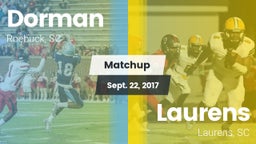 Matchup: Dorman vs. Laurens  2017