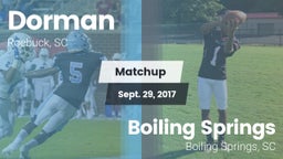 Matchup: Dorman vs. Boiling Springs 2017