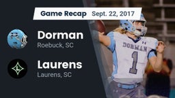 Recap: Dorman  vs. Laurens  2017