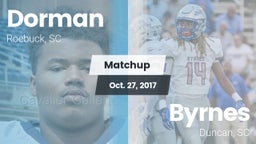 Matchup: Dorman vs. Byrnes  2017