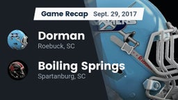 Recap: Dorman  vs. Boiling Springs  2017