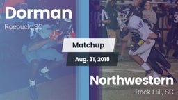 Matchup: Dorman vs. Northwestern  2018