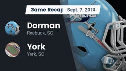 Recap: Dorman  vs. York  2018