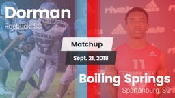 Matchup: Dorman vs. Boiling Springs  2018