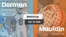 Matchup: Dorman vs. Mauldin  2018