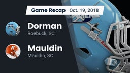 Recap: Dorman  vs. Mauldin  2018