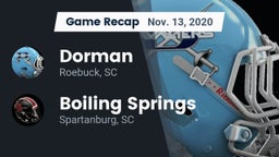 Recap: Dorman  vs. Boiling Springs  2020