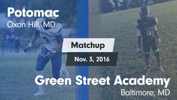 Matchup: Potomac vs. Green Street Academy  2016