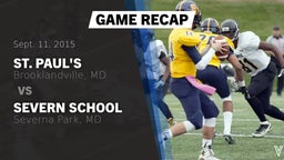 Recap: St. Paul's  vs. Severn School 2015