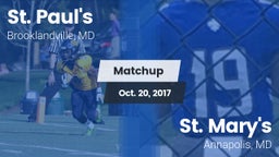 Matchup: St. Paul's High vs. St. Mary's  2017