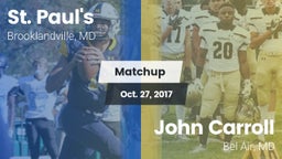 Matchup: St. Paul's High vs. John Carroll  2017