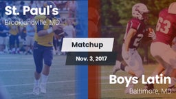 Matchup: St. Paul's High vs. Boys Latin  2017
