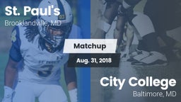 Matchup: St. Paul's High vs. City College  2018