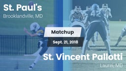 Matchup: St. Paul's High vs. St. Vincent Pallotti  2018