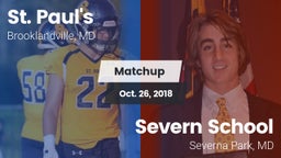 Matchup: St. Paul's High vs. Severn School 2018