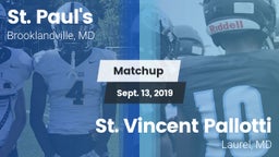 Matchup: St. Paul's High vs. St. Vincent Pallotti  2019