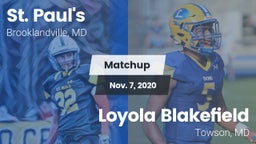 Matchup: St. Paul's High vs. Loyola Blakefield  2020