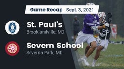 Recap: St. Paul's  vs. Severn School 2021
