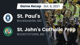 Recap: St. Paul's  vs. St. John's Catholic Prep  2021