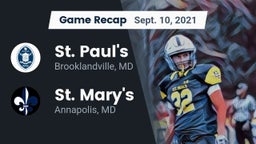 Recap: St. Paul's  vs. St. Mary's  2021