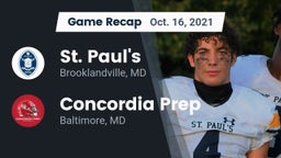 Recap: St. Paul's  vs. Concordia Prep  2021