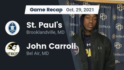 Recap: St. Paul's  vs. John Carroll  2021