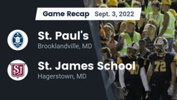 Recap: St. Paul's  vs. St. James School 2022
