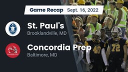 Recap: St. Paul's  vs. Concordia Prep  2022