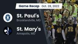 Recap: St. Paul's  vs. St. Mary's  2022