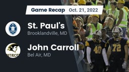Recap: St. Paul's  vs. John Carroll  2022